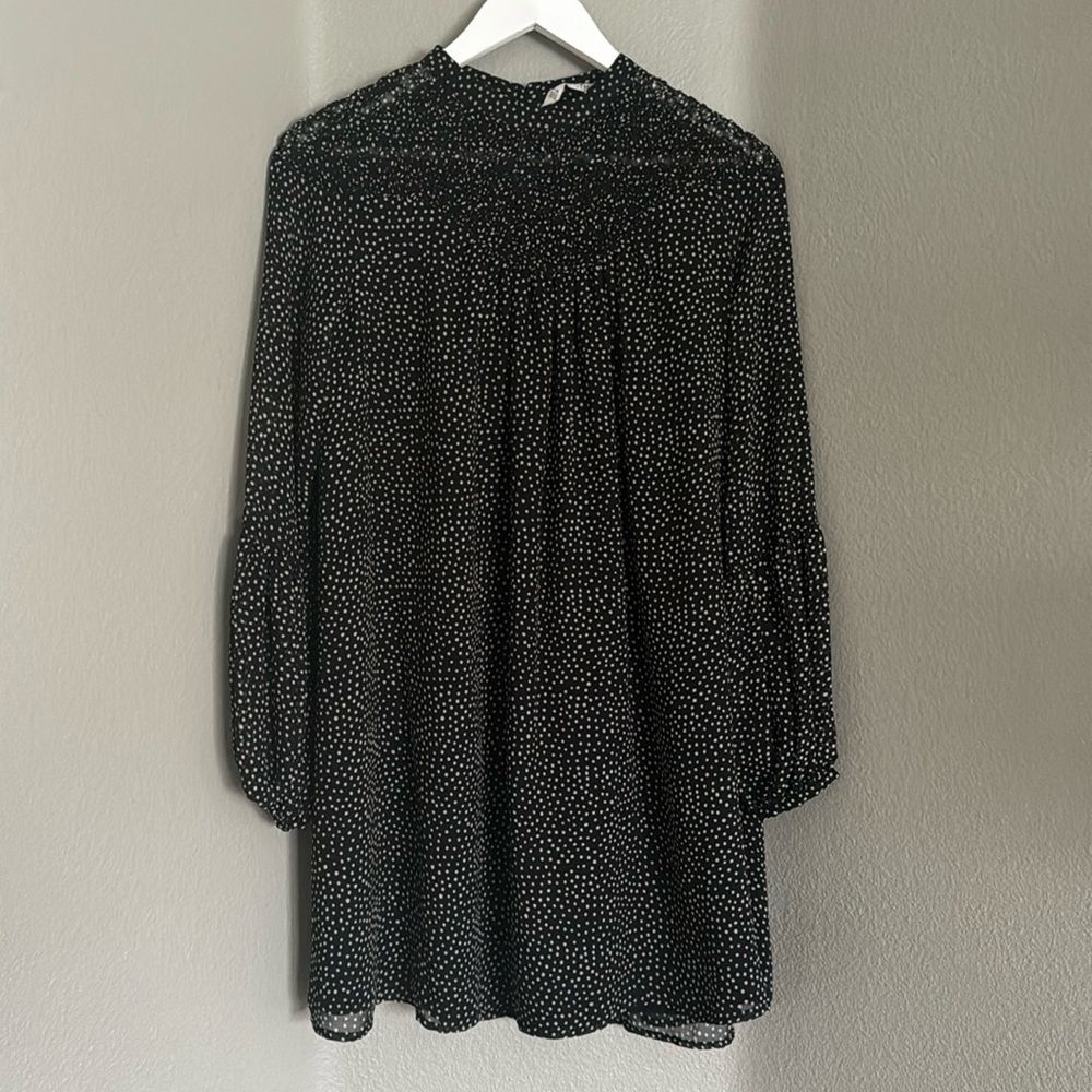 Zara Black Polka Dot Dress Size Small